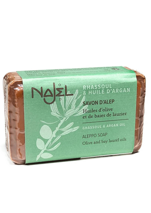 Tradicinis Aleppo muilas su Rhassoul moliu ir Argano aliejumi, Najel, 100 g