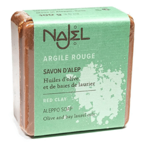 Tradicinis Aleppo muilas su Raudonuoju moliu, Najel, 100 g