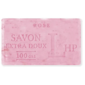 Natūralus Marselio muilas Rose su Rožių žiedlapiais, Lavanderaie de Haute Provence, 100 g